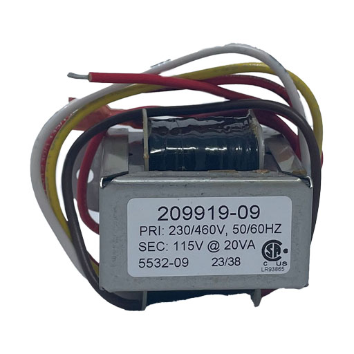 209919-09 Front view, manufacturers label in English
