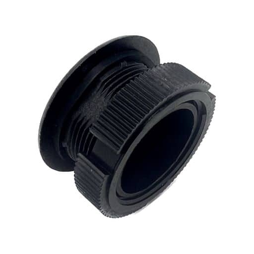 Side view of blank hole plug for XACA pushbutton, black