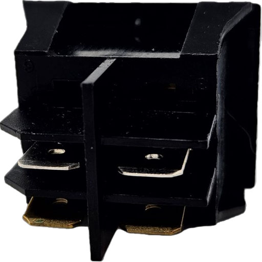 back view of power switch 75785 showing connection tabs